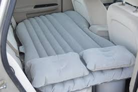 Air mattresses designed specifically for the rear seats of cars are available and will create a flat and cushioned sleeping space using the awkward. Car Air Mattress Inflatable And Portable Travel Mattress Amazing New Way To Sleep On The Road Car Air Mattress Air Mattress Camping Inflatable Bed