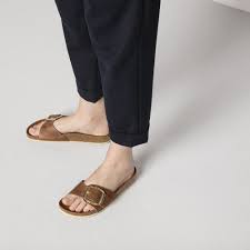 Birkenstock Arizona Big Buckle Rose Gold Madrid Oiled Leather Casual White Sneakers Summer Shoes Sandals Flip Flops Womens Summer Shoes