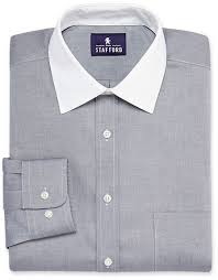 stafford signature contrast collar no iron dress shirt