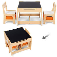 Die bank kann aufgeklappt werden und bietet zusätzlichen stauraum. Costway 3 Tlg Kindersitzgruppe Kindermoebel Real De