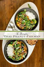 30 Minute Thai Peanut Chicken Recipe Peanut Chicken Asian Chicken Recipes Chicken Dinner