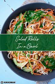 Salad Rolls In A Bowl Recipe Salad Rolls Easy Chinese Recipes Healthy Noodles