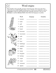 Parents and teachers can use jumpstart's third grade worksheets to help kids master these concepts so that they can easily build on them in the. 2nd Grade 3rd Grade 4th Grade Writing Worksheets Using A Dictionary Word Origins Greatkids Word Origins Root Words Activities Writing Worksheets