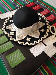 Sombrero Charro Mexican Sculpted Cake With Messages From Around The World Printed Following The Colours Of The Mexico Fla Mexico Flag Sombrero Riding Helmets
