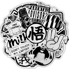 Free shipping both ways on moschino metallic graffiti underwire bra with ruched strap detail black from our vast selection of styles. 50 Pcs Metallic Black And White Graffiti Sticker For Laptop Luggage Car Sticker Shopee Singapore