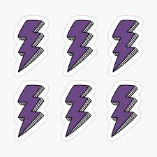 Purple Lightning Bolt Sticker Pack Sticker By Jamie Maher Purple Lightning Lightning Bolt Stickers Packs
