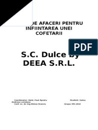 Descrierea societatii slideshow 4625192 by nibal. Plan De Afaceri Pentru Infiintarea Unei Cofetarii