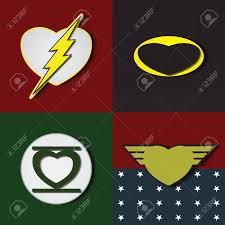 Superhero Escudos Con Forma De Corazon Simbolo De Amor Fuerte Ilustraciones Vectoriales Clip Art Vectorizado Libre De Derechos Image 12937439