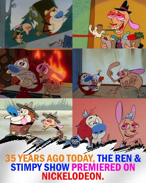 Thirty-five years ago today, The Ren & Stimpy Show made its debut on  Nickelodeon, introducing audiences to the chaotic adventures of Ren Höek  and Stimpy. With its exaggerated animation, surreal