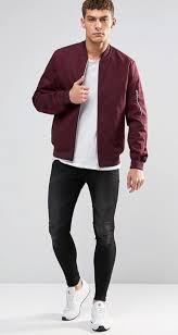 Maroon Bomber Jacket Outfit Ideas Kadininmodasi Org In 2020 Bomber Jacket Outfit Maroon Bomber Jacket Outfit Red Jacket Men