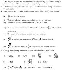 Class 9 Important Questions For Maths Number Systems Math Numbers Number System Math