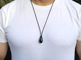 Men Healing Necklace Shungite Necklace Protection Necklace Emf Protection Unisex Necklace Valentines G Healing Stones Jewelry Healing Necklace Unisex Necklace