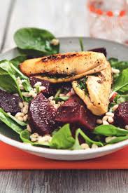 Herb Stuffed Quorn Meatless Fillets With Beet Bulgur Salad Recipe Chicken Fillet Recipes Quorn Recipes