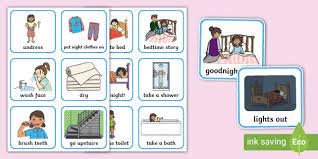 3 stacy is getting ready for school, so she. Free Visual Timetable Getting Ready For Bed