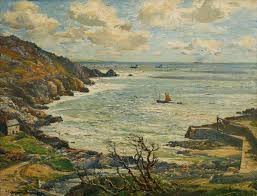 Lamorna Cove Art Uk Art Uk Discover Artworks Lamorna Cove Birches Painting Seaside Art Cityscape Art