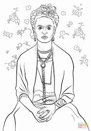Frida Kahlo Coloring Page Beautiful Frida Kahlo Coloring Page Frida Kahlo Coloring Pages Kahlo Paintings