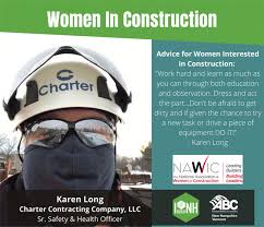 Enforces compliance with state and federal health, safety, and fire codes and reduces or prevents safety hazards, dangers, or accidents. Charter S Karen Long Senior Safety Health Officer Recognized During Women In Construction Week Charter