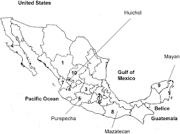 Mexico Indian Tribes Map Map Of Mexico Showing The Location Of States And Indian Populations... |  Download Scientific Diagram
