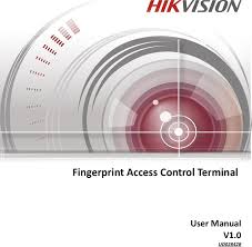 K1t803ef Fingerprint Access Control Terminal User Manual