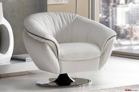 Modern armchairs are the perfect fixture for any contemporary home. Contemporary Swivel Leather Armchair With Chrome Steel Base