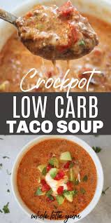 Low Carb Taco Soup Recipe Crock Pot Stovetop Recipe Taco Soup Slow Cooker Soup Recipes Slow Cooker Low Carb Taco Soup