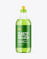 Clear Plastic Bottle With Squeeze Cap Mockup In Bottle Mockups On Yellow Images Object Mockups