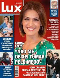 3 vezes ao dia, nos horários: Fatima Lopes Lux Magazine 18 May 2020 Cover Photo Portugal