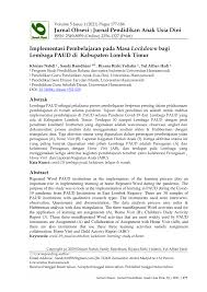 Maybe you would like to learn more about one of these? Pdf Implementasi Pembelajaran Pada Masa Lockdown Bagi Lembaga Paud Di Kabupaten Lombok Timur