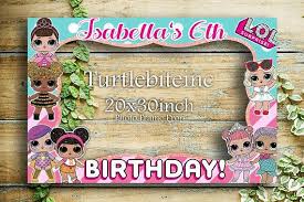 Surprise Lol Dolls Birthday Party Photo Frame Prop Measures 30 X 20 Surprise Gift With Purchase Party Photo Frame Birthday Party Themes 6th Birthday Parties