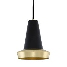 Matte Black And Brass Pendant Light Malabo Polished Brass And Matte Black Pendant In 2020 Brass Pendant Light Polished Brass Brass Pendant Lights Kitchen