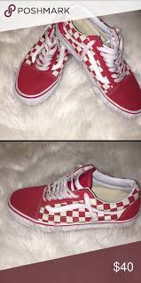 Black And White Checkered Vans Womens Size 7 Red And White Checkered Vans Used But Still In Good Condition Size Women 9 0 Men 7 5 Vans Shoes Sneakers Vans Womens Vans Sneakers