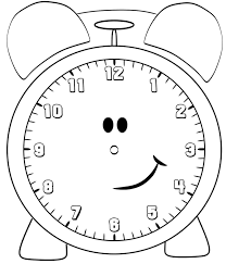 Cute Clock Coloring Pages For Children Cute Clock Clock Template Coloring Pages