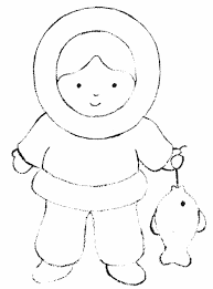 Eskimo Coloring Pages Bricolages D Hiver Coloriage Art D Hiver