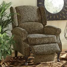 Leopard Wingback Recliner Recliner Living Room Design Board Living Room Table Sets
