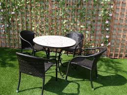 Tools to cut the backing sheet to size step 1: L A Stacking 4 Chair Set With 90cm Mosaic Table Garden Furniture Compare