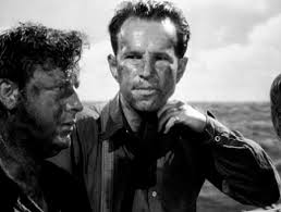 Tallulah Bankhead, John Hodiak and Walter Slezak in the Alfred Hitchcock  movie 'Lifeboat'