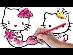 This page contains coloring pages for boys and girls as well as for the teens and preschoolers. Hello Kitty Coloring Book Hello Kitty Mermaid Coloring Pages Youtube