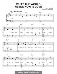 What The World Needs Now Is Love By B Bacharach In 2020 Lyrics And Chords What The World World Need