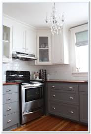 trendy two toned kitchen cabinets home