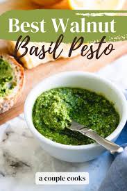 Walnut Pesto With Basil A Couple Cooks Recipe Healthy Pesto Recipes Pesto With Walnuts Recipes Basil Pesto Recipes