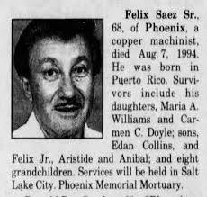 Obituary for Felix Saez (Aged 68)