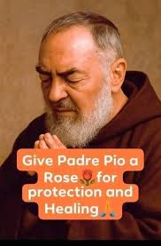 Give Padre Pio α Rose for protection and Healing.