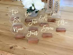Hexagon Table Number Acrylic Wedding Table Number Geometric Etsy In 2021 Wedding Table Numbers Gold Table Numbers Wedding Wedding Guest Book Table