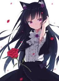 That's pretty freaking goth, if you ask me! Anime Girls With Black Hair