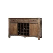 Wine rack multifunctional wine rack table type wooden wine rack rustic countertop wine rack can hold 6 bottles and 2 glasses metal wine rack. Rustic Lodge Wine Bottle Storage Equipped Sideboards Buffets You Ll Love In 2021 Wayfair