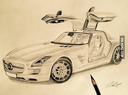 Mercedes drawing wallpapers and images wallpapers pictures photos. Drawing Of A Mercedes Sls Amg 9gag