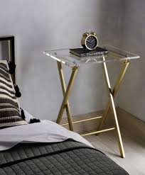Novo Acrylic Folding Table Reviews Cb2 In 2020 Modern Side Table Folding Table Folding Beds