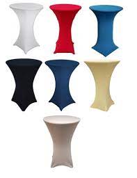 We have spandex cocktail table covers in multiple shapes and sizes to meet your precise requirements. 30 Inch Highboy Cocktail Round Stretch Spandex Table Cover