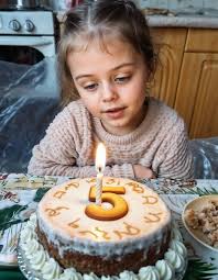 Grateful for grandmother's birthday cake