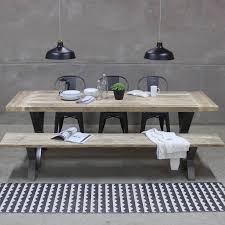 Our reclaimed wood plank dining table is made from 100+ year old reclaimed planks salvaged from a midwestern barn. Xavier Reclaimed Wood Dining Table With Steel X Frame By Rust Collections Notonthehighstreet Com
